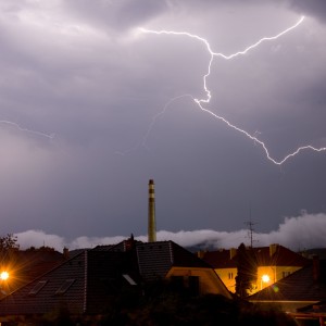 Storm upper to Trencin in Slovakia