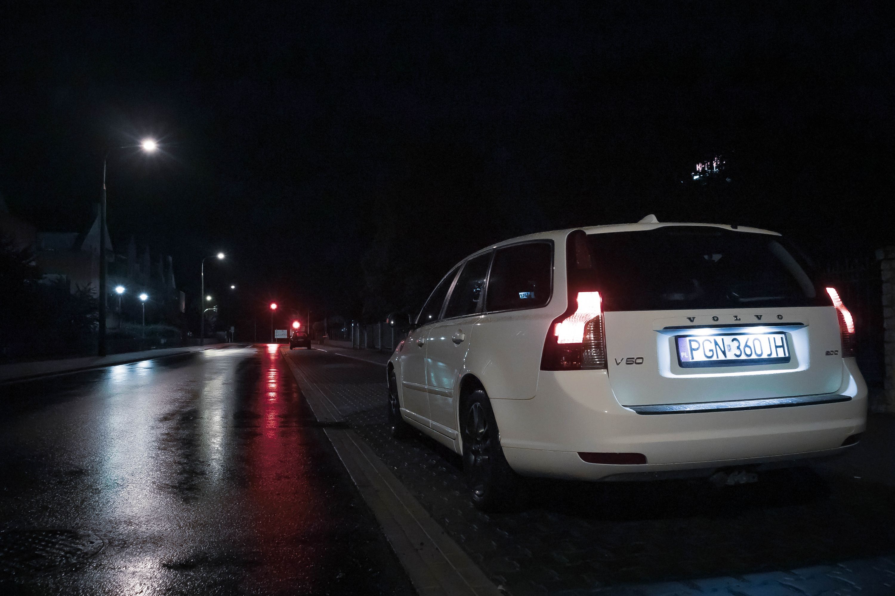 Volvo at night