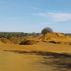Sand pit.