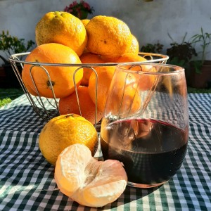 Mandarina y vino