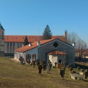 The old cemetery in the church complex