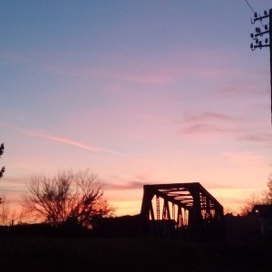 Sunset and brigde